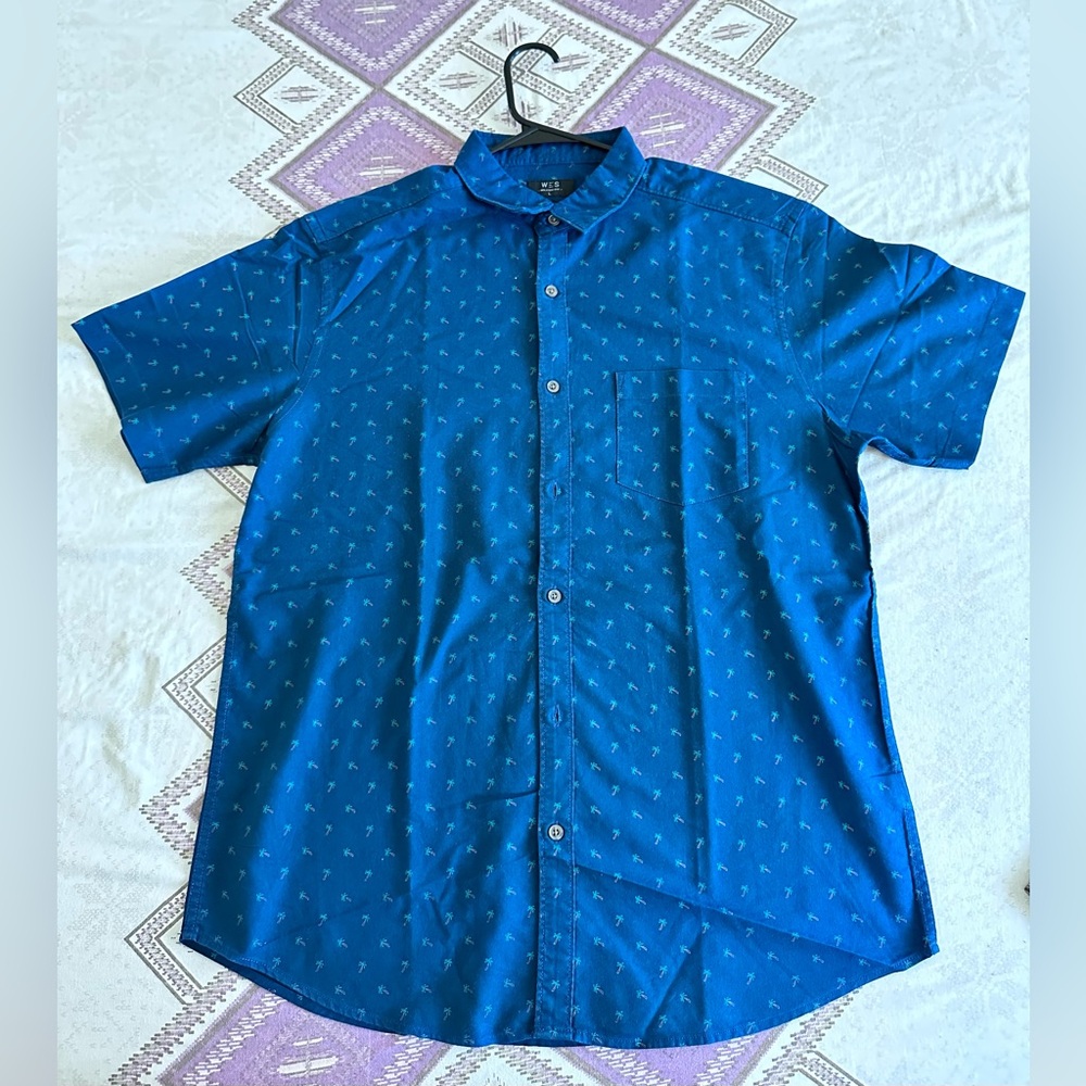 Wes - Shirt - Men - Blue - Relaxed Fit L